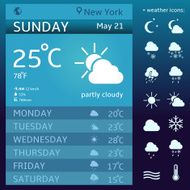 Vector Weather Widget Template