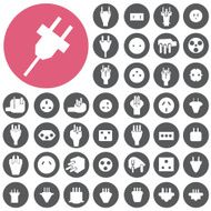 Electric plug icons set Illustration eps10