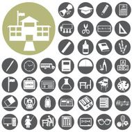 School and Education icons set Illustration eps10 N2