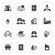 Black and white industry icons