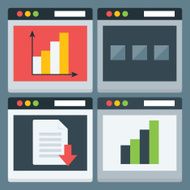 Flat Stylized Web Page Icons Set