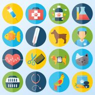 Veterinary icons set N4