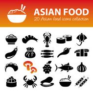 asian food icons