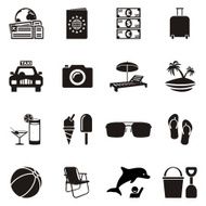 Beach Vacation Icons