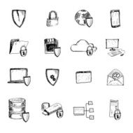 Data protection sketch icons N2