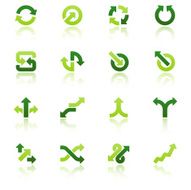 arrow signs icon set V fresh reflection