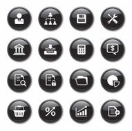 Business &amp; Office Glossy Icons Set N3