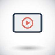 Video player flat icon