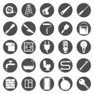 Vector Set of Home Repairing Icons N6
