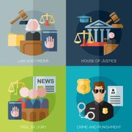 flat design concepts for law and order house of justice