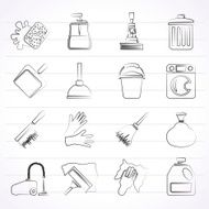 Cleaning and hygiene icons