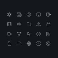 Outline vector icons for web and mobile N20