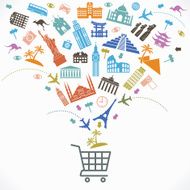 Concept of travel shop