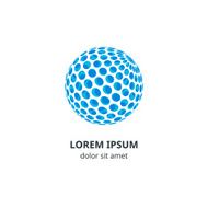 Blue Abstract Globe Business Logo
