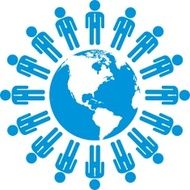 Business Man Circle Globe