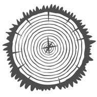 Conceptual background with tree-rings Vector graphics
