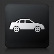 Black Square Button with Carcass of the Car