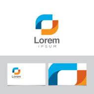 Abstract logo with business card template 09