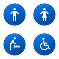 Toilet sign icons