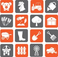 Silhouette Agriculture and farming icons
