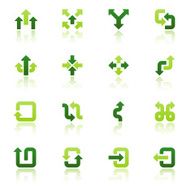 arrow signs icon set I fresh reflection