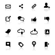 Black &amp; White Icons Set N18