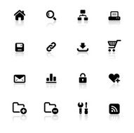 Black &amp; White Icons Set N19