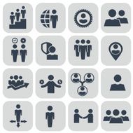 Human resources and management icons set N17