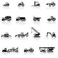 Icon Set heavy machines