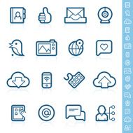 Social media - digital communication icons