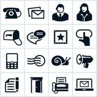 Black Contact Icons