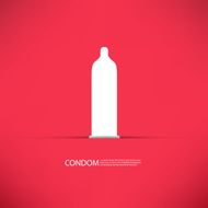 Abstract creative concept condom icon Vector Illustration