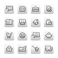 Shopping and logistics icons