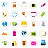 Colorful Icon Set Communication