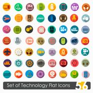 Set of technology flat icons