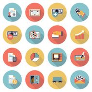 Finance modern flat color icons N2