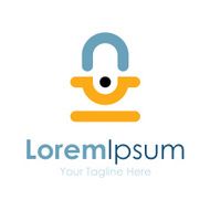 Abstract key lock locked element icons business logo