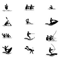Water Sports Icon Set
