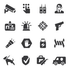 Security Guard Silhouette icons