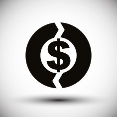 Money vector dollar sign with arrow