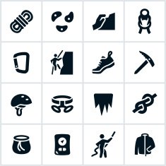 Black Climbing Icons