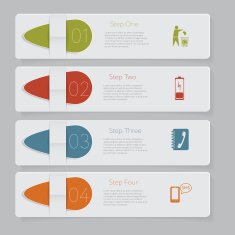 Infographic Design number banners template graphic or website layout