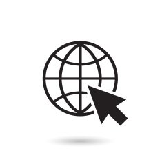 Go to web icon vector illustration