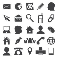 simple icons for business card and everyday use eps10