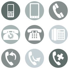 Vector Set of Telephone Icons N2