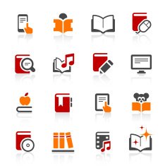 Digital books and literature icons N2