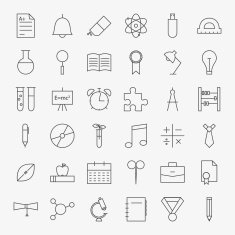 Line School and Education Icons Big Set N2