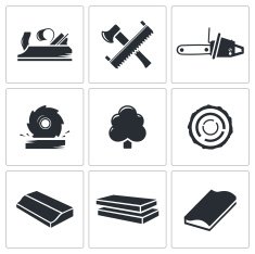 woodworking Icons set