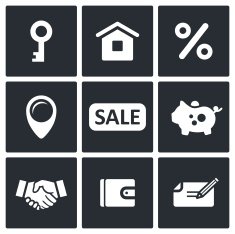 Real Estate Deal icon set