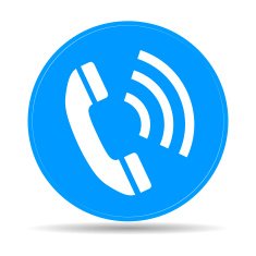Flat icon of a phone